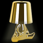 Настольная лампа фигурная золотого цвета с гладким абажуром Высота 16 см Sophia варинант исполнения - 3 | Loft Concept в Москве