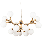 Люстра с плафонами из стеклянных шаров Pearls Suspension Gold Chandelier варинант исполнения - 1 | Loft Concept в Москве