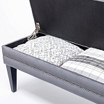 Мягкая банкетка с зоной для хранения Casket Grey варинант исполнения - 4 | Loft Concept в Москве
