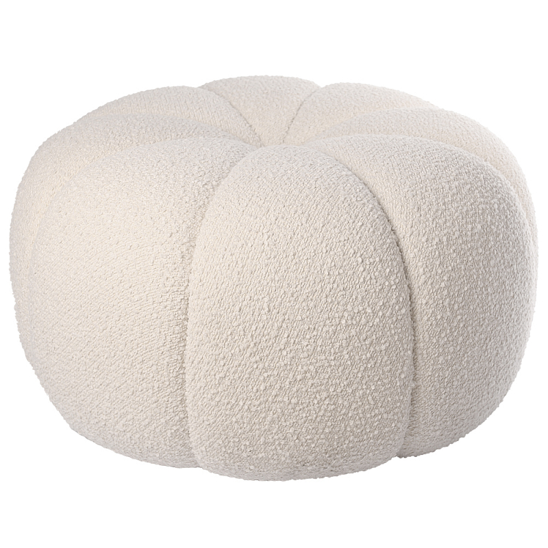       Gabrielle White Boucle Pouf    | Loft Concept 