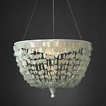 Люстра круглая с каскадом из декоративных элементов Sea Glass варинант исполнения - 4 | Loft Concept в Москве