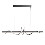 Люстра линейная черного цвета с волнообразным металлическим элементом Luke Lampco Tracer Lamp варинант исполнения - 2 | Loft Concept в Москве
