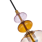 Подвесной светильник со стеклянным плафоном в форме бокала янтарного цвета Prestige варинант исполнения - 3 | Loft Concept в Москве