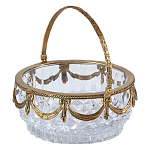 Корзиночка из прозрачного стекла с бронзовой ручкой Eden Garden варинант исполнения - 1 | Loft Concept в Москве