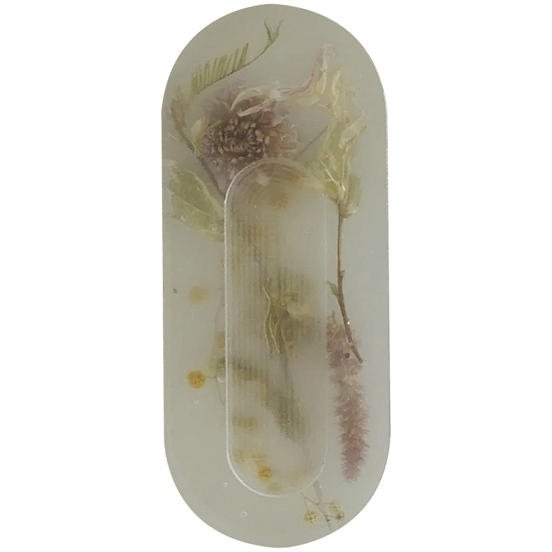          Epoxy Resin Flowers Incense Oval Stand White    | Loft Concept 