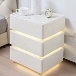 Умная прикроватная тумба с беспроводной зарядкой и подсветкой Smart Bedside Table варинант исполнения - 4 | Loft Concept в Москве
