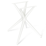 Стол обеденный с круглой столешницей из керамики на четырех белых ножках Sand Ceramics варинант исполнения - 5 | Loft Concept в Москве