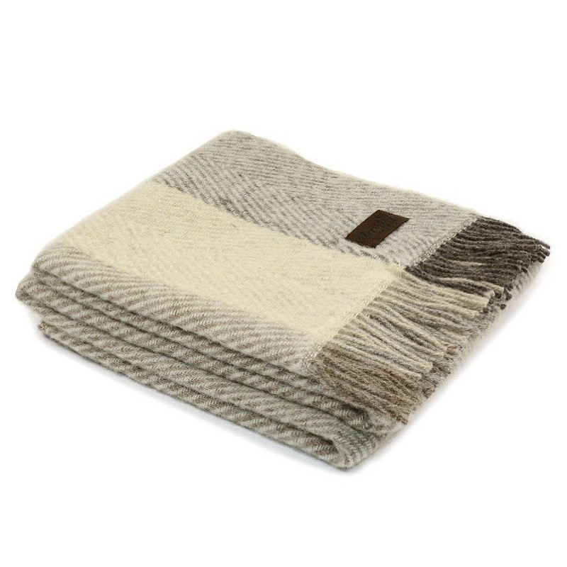 Плед VADSO SPINA 1001 Marzotto Бежево-серый в Москве | Loft Concept 