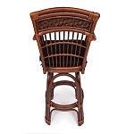 Барный стул из ротанга Eloise коричневый варинант исполнения - 4 | Loft Concept в Москве