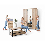 Комод с 3-мя ящиками в стиле лофт Urban Style Space варинант исполнения - 6 | Loft Concept в Москве