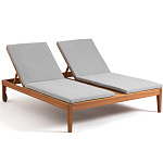 Шезлонг двухместный из эвкалипта Sunset варинант исполнения - 1 | Loft Concept в Москве