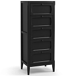 Комод узкий с 5-ю ящиками черный Silva Black Chest of Drawers варинант исполнения - 2 | Loft Concept в Москве