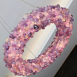 Люстра кргулая из фиолетового хрустального камня Purple Diamond варинант исполнения - 2 | Loft Concept в Москве