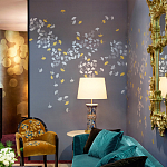 Обои ручная роспись Gingko Colourway SC-98 on Gun Metal dyed silk варинант исполнения - 2 | Loft Concept в Москве