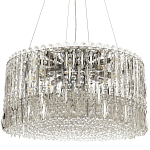 Круглая люстра с металлическими и хрустальными подвесками Bonnay Crystal Chrome Chandelier варинант исполнения - 5 | Loft Concept в Москве