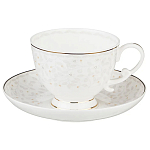 Чайная пара белого цвета из фарфора 250 мл Floral Charm варинант исполнения - 1 | Loft Concept в Москве