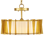 Потолочный светильник круглый с каркасом в форме треугольников и тканевым абажуром Brutal Light варинант исполнения - 1 | Loft Concept в Москве