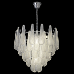 Люстра с подвесками из рифленного стекла в форме капель Textured Glass Chandelier варинант исполнения - 16 | Loft Concept в Москве