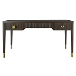 Письменный стол Elsa Dreams Walnut Шпон дерево с двумя ящиками варинант исполнения - 5 | Loft Concept в Москве