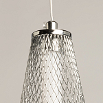 Люстра круглая каскадня с 5-ю плафонами из металлической сетки Mesh Lampshade Lighting варинант исполнения - 9 | Loft Concept в Москве