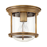 Потолочный светильник для ванных комнат с цилиндрическим стеклянным плафоном и одной лампой Hinkley варинант исполнения - 5 | Loft Concept в Москве