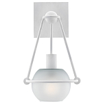 Бра белое с матовым стеклянным плафоном в форме шара White Lighthouse варинант исполнения - 2 | Loft Concept в Москве