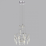 Люстра подвесная из металла с хрустальными подвесками прозрачного цвета Quasar 41 варинант исполнения - 12 | Loft Concept в Москве
