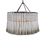 Люстра серая плетеная с кисточками Boho Tassel Chandelier варинант исполнения - 1 | Loft Concept в Москве