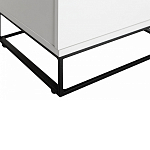 Шкаф-витрина белая с полками и стеклянной дверью Strict Lines варинант исполнения - 5 | Loft Concept в Москве