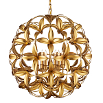 Люстра в форме шара из золотых лепестков Hanging Flowers варинант исполнения - 1 | Loft Concept в Москве