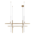 Люстра с 6-ю цилиндрическими плафонами на тонких тросах Trumpet tube варинант исполнения - 6 | Loft Concept в Москве