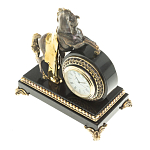 Часы настольные бронзовые с декором в виде коня Horse Stone Clock варинант исполнения - 6 | Loft Concept в Москве