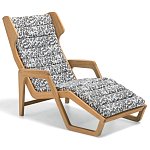 Дизайнерское кресло-шезлонг из массива дерева Gio Ponti D.150.5 Сhaise Longue варинант исполнения - 8 | Loft Concept в Москве