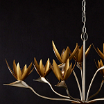 Люстра с плафонами в виде цветов Golden Bird of Paradise варинант исполнения - 6 | Loft Concept в Москве