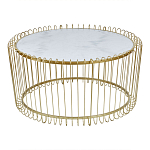 Журнальный столик с столешницей из мрамора на металлическом основании Table Vertical Planes варинант исполнения - 1 | Loft Concept в Москве