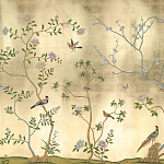 Обои ручная роспись Badminton Deep Rich Gold gilded paper варинант исполнения - 1 | Loft Concept в Москве