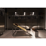 Дизайнерское кресло на металлическом каркасе с подставкой для ног Poltronova Mies Armchair варинант исполнения - 10 | Loft Concept в Москве