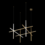 Люстра с 6-ю цилиндрическими плафонами на тонких тросах Trumpet tube варинант исполнения - 5 | Loft Concept в Москве