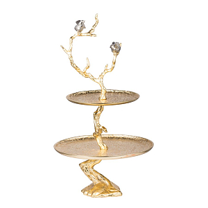 Блюдо двухъярусное Birds on Branches