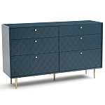 Комод с 6 выдвижными ящиками Scale Ornament Blue Chest of Drawers варинант исполнения - 2 | Loft Concept в Москве