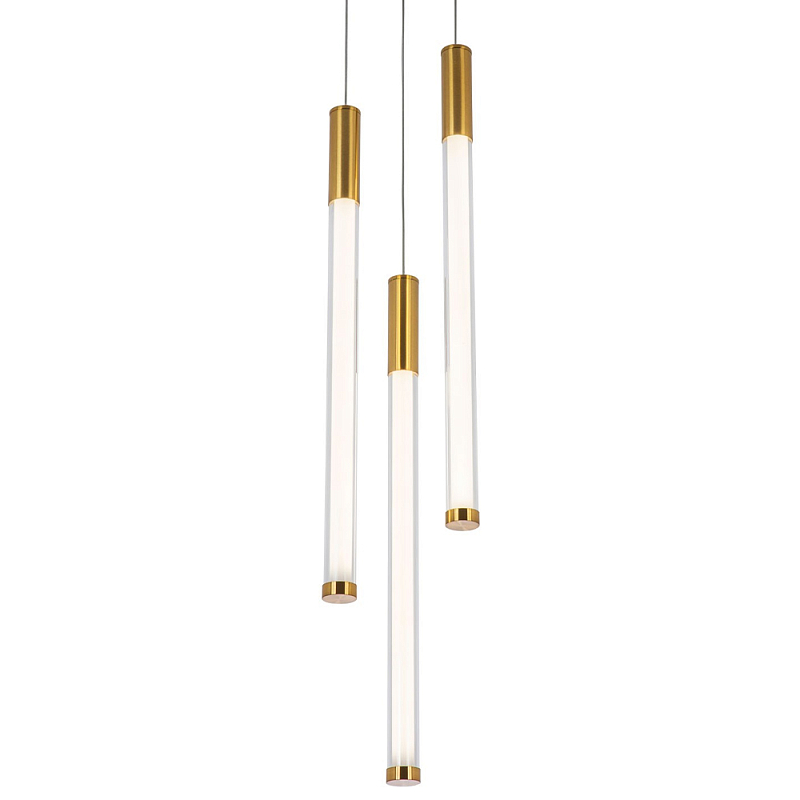    3-  Cateline Brass Trio Tube Hanging Lamp    | Loft Concept 