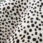 Мебельная ткань Искусственный мех  белый леопард 90 см T5-3 варинант исполнения - 2 | Loft Concept в Москве