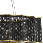 Люстра овальная в сочетании черного и золотого цвета Mesh Lighting варинант исполнения - 1 | Loft Concept в Москве