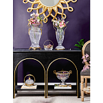 Чаша из прозрачного стекла с бронзовой подставкой и ручками Eden Garden варинант исполнения - 5 | Loft Concept в Москве