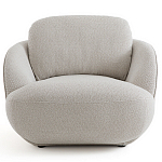 Полукруглое кресло из обивки меланж Halle Melange Armchair варинант исполнения - 3 | Loft Concept в Москве