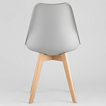 Стул с основой из пластика и мягким сиденьем Arvika Grey варинант исполнения - 5 | Loft Concept в Москве