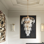 Люстра многоярусная с трубчатыми подвесками Dripping Crystals варинант исполнения - 4 | Loft Concept в Москве