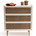 Комод с 3-мя ящиками из ротанга Blais Cream Wicker Furniture варинант исполнения - 3 | Loft Concept в Москве