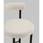 Стул полубарный Floreo букле молочный варинант исполнения - 2 | Loft Concept в Москве