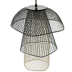Подвесной светильник Black Grey Mesh Tube Lampshade Hanging Lamp варинант исполнения - 3 | Loft Concept в Москве